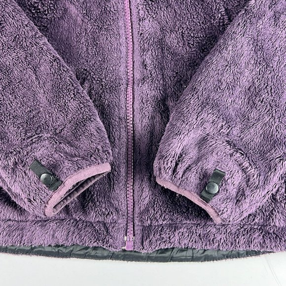 The North Face Fuzzy Fleece Osito Full Zip Jacket Womens Small Purple Mock Neck - Picture 2 of 16